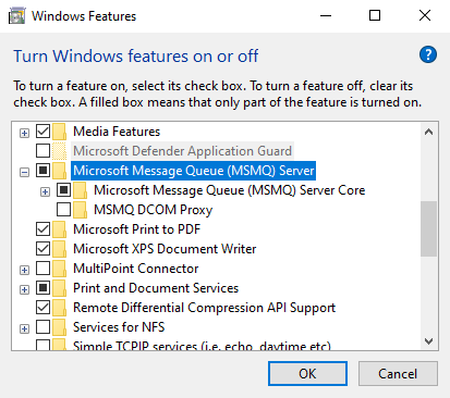 Install MSMQ